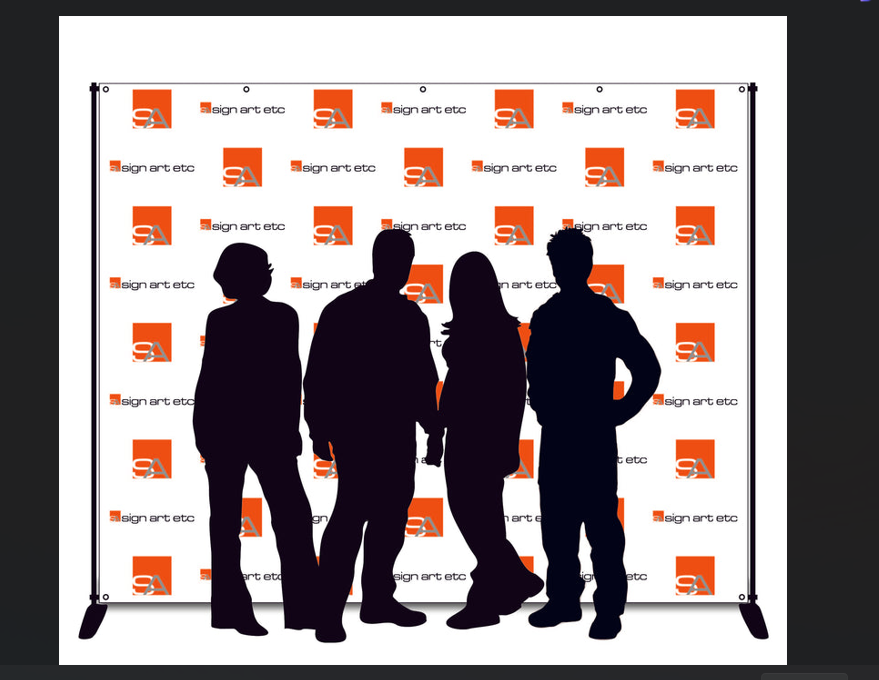 Custom Vinyl Step and Repeat Backdrop 8x8 8x10