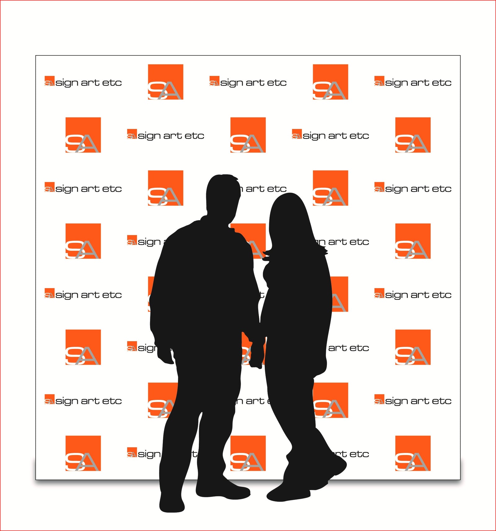 Custom Vinyl Step and Repeat Backdrop 8x8 8x10