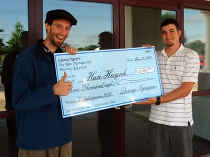 22 x 44 Big Check with PVC backer - Dry Erase - Reusable, sturdy, charity events, award events, publicity events