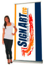 Custom 24&quot; Retractable Banner Stand, Graphic and Case