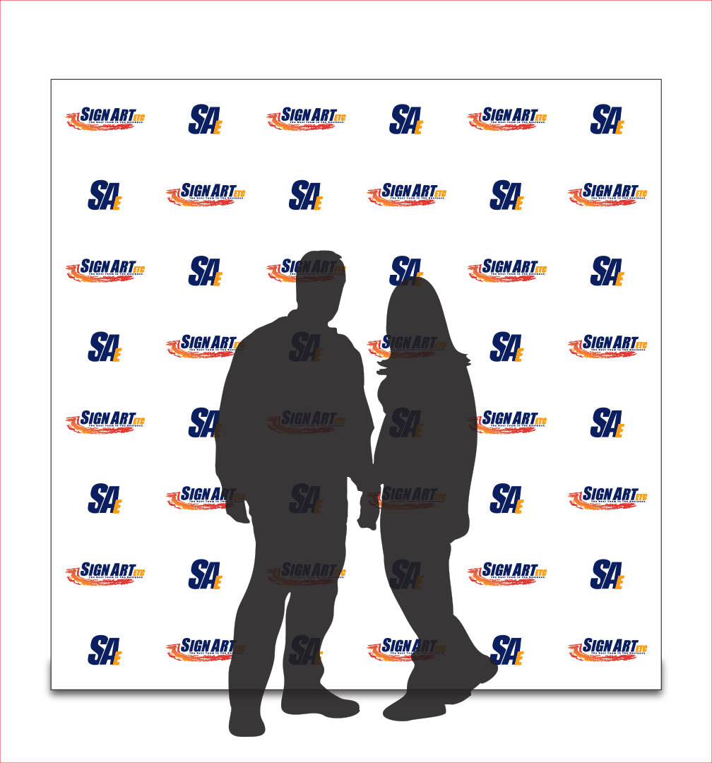 8x8 Vinyl Step and Repeat Backdrop