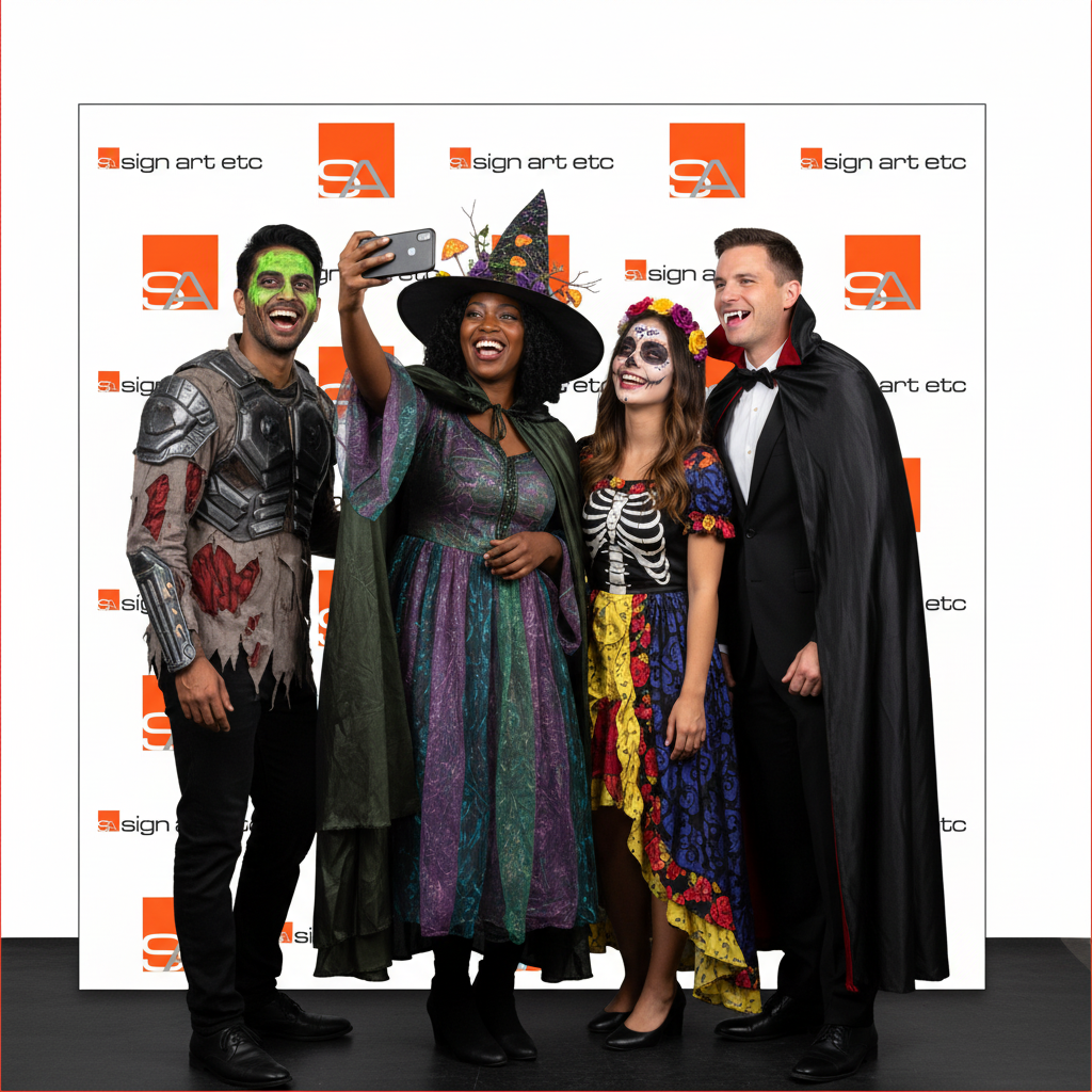 Halloween backdrop only